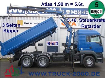 Samochód ciężarowy skrzyniowy/ Platforma MAN TGS 26.480 6x4 AtlasKran+FB*1,90m=5,6t.*Retarder: zdjęcie 1