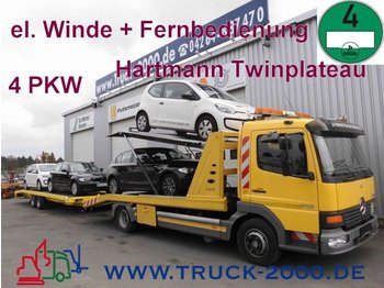 Ciężarówka do przewozu samochodów Mercedes-Benz 818 Doppelstock Hartmann * 4 PKW*Grüne Plakette: zdjęcie 1
