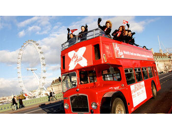 Autobus piętrowy BRITISH BUS Tourist City Sightseeing open top traditional & modern London bu: zdjęcie 1