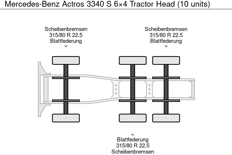 Nowy Ciągnik siodłowy Mercedes-Benz Actros 3340 S 6×4 Tractor Head (10 units): zdjęcie 12