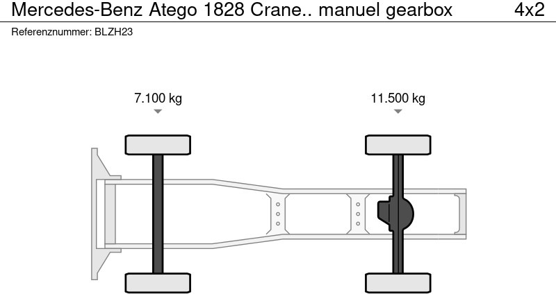 Ciągnik siodłowy Mercedes-Benz Atego 1828 Crane.. manuel gearbox: zdjęcie 13