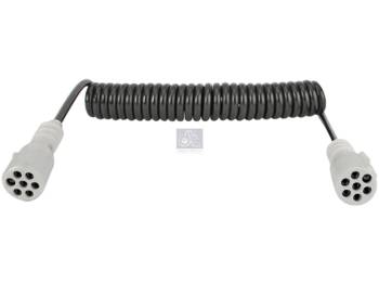 Nowy Kabel/ Przewód do Samochodów ciężarowych DT Spare Parts 5.77008 Electrical coil 24 V, L: 3,5 m, Type S, ISO 3731, 7 poles: zdjęcie 1