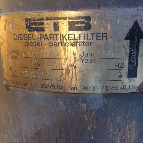 Układ wydechowy do Urządzeń transportu wewnętrznego Diesel particulate filter regeneration device 273-000004-B000: zdjęcie 3