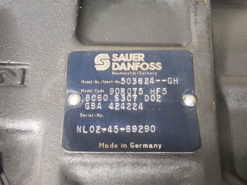 Hydraulika Sauer Danfoss 90R075HF5BC60 - 503624-GH - Drive pump/Fahrpumpe: zdjęcie 5
