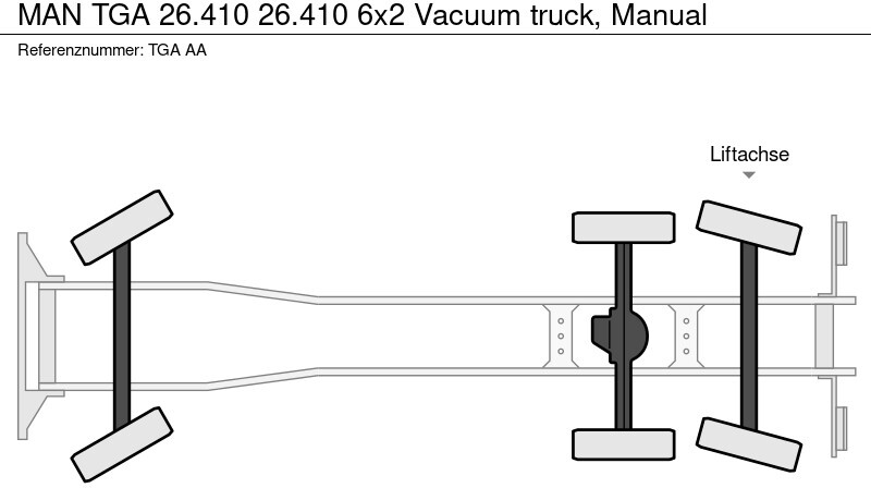 Samochód asenizacyjny MAN TGA 26.410 26.410 6x2 Vacuum truck, Manual: zdjęcie 9