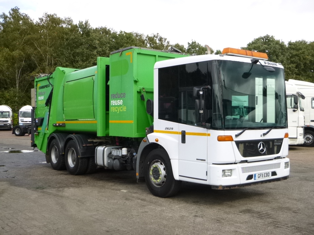 Śmieciarka Mercedes Econic 2629LL 6x4 RHD Faun refuse truck: zdjęcie 2