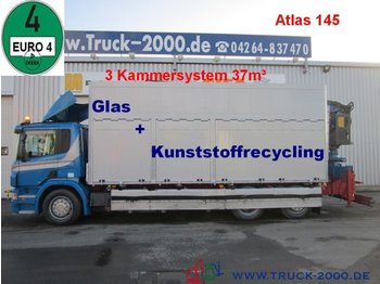 Śmieciarka Scania P380 Glas/Wertstoff Recycling Kran 3Kammern 37mÂ³: zdjęcie 1