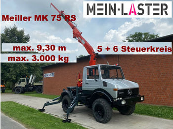 Komunalne/ Specjalistyczne, Samochod ciężarowy z HDS Unimog U 1000 Meiller Kran 9,30 m max. 3 t: zdjęcie 1