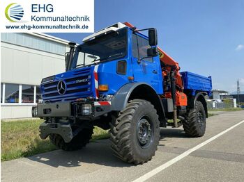 Komunalne/ Specjalistyczne, Samochód ciężarowy skrzyniowy/ Platforma Unimog U 5000 437/45 Forst, miete möglich: zdjęcie 1