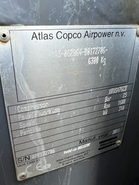 Sprężarka powietrza Atlas Copco XRVS476: zdjęcie 8