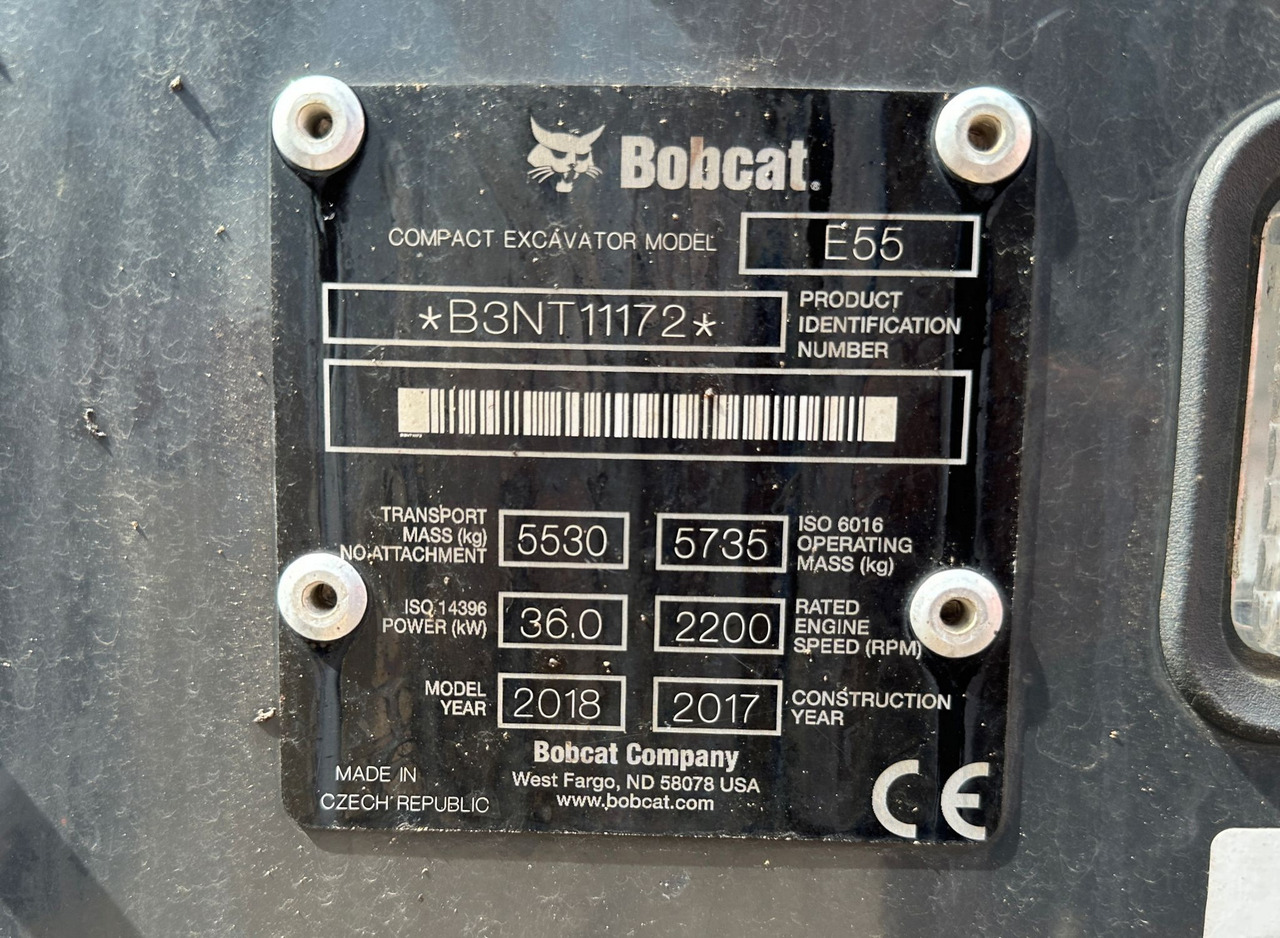 Minikoparka BOBCAT E55: zdjęcie 12
