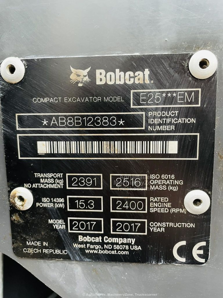 Minikoparka Bobcat E25: zdjęcie 8