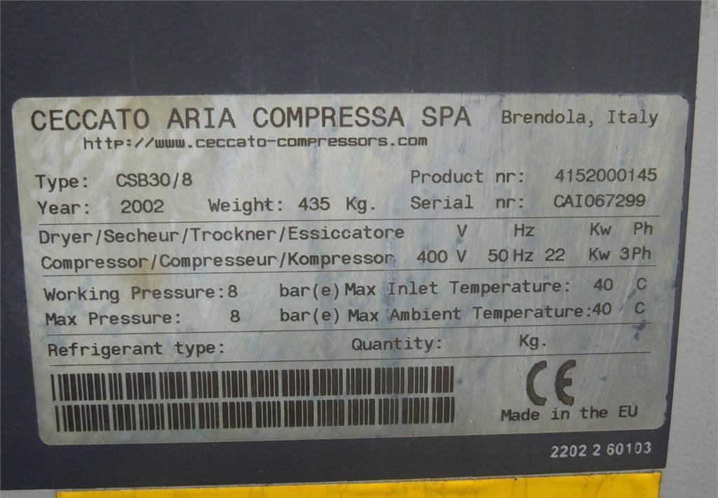 Sprężarka powietrza CECATTO KOMPRESOR ŚRUBOWY CECCATO 22KW 3,59M3/MIN: zdjęcie 3