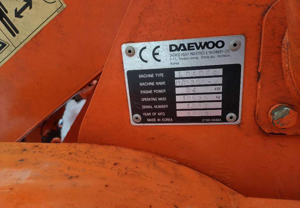 Ładowarka kołowa Daewoo 200-V Mega: zdjęcie 8