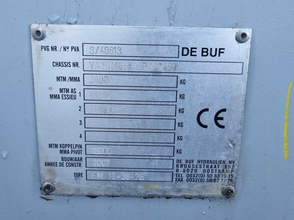 Naczepa betonomieszarka De Buf BM 12-36-2B Betonmischer 12m³ Deutz Motor: zdjęcie 15