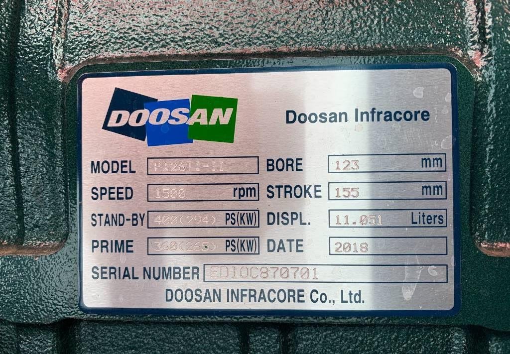 Doosan engine P126TI-II - 330 kVA Generator - DPX-15552  Doosan engine P126TI-II - 330 kVA Generator - DPX-15552: zdjęcie 7