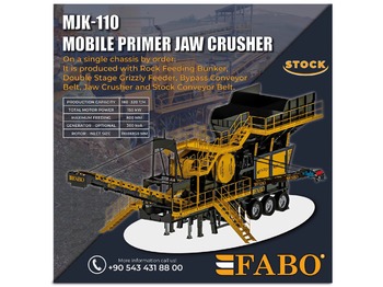 Nowy Kruszarka mobilna FABO MJK-110 MOBILE PRIMARY JAW CRUSHER READY IN STOCK: zdjęcie 1