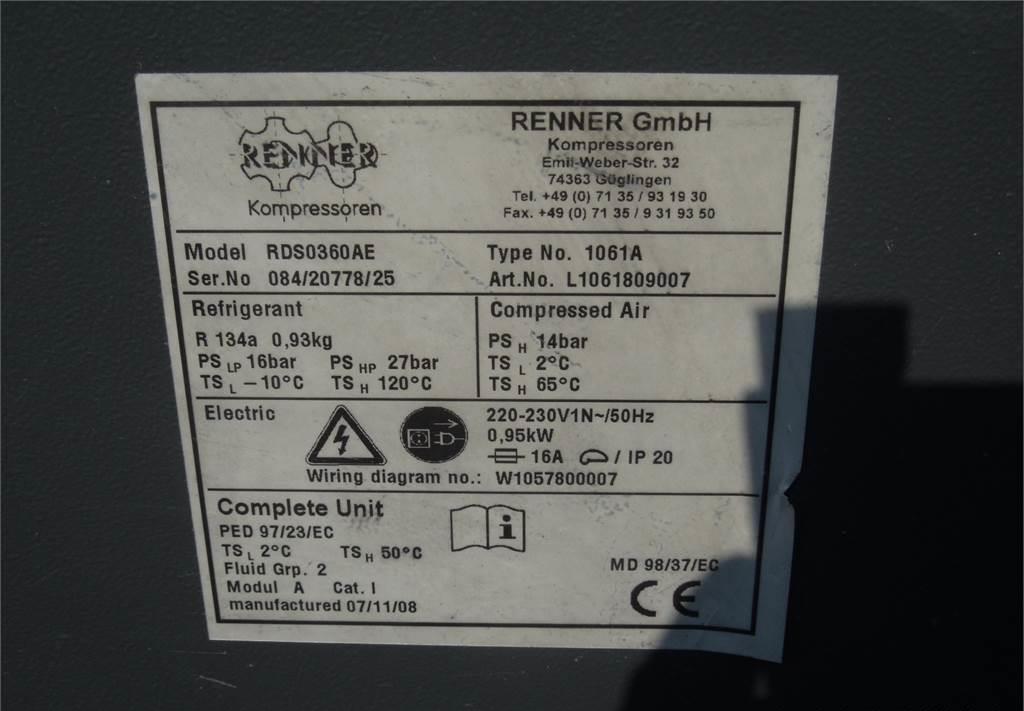 Sprężarka powietrza INNE OSUSZACZ ZIĘBNICZY RENNER RDS0360 6,08M3: zdjęcie 2