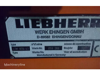 Dźwig samojezdny LIEBHERR LTM 1070-4.1: zdjęcie 1