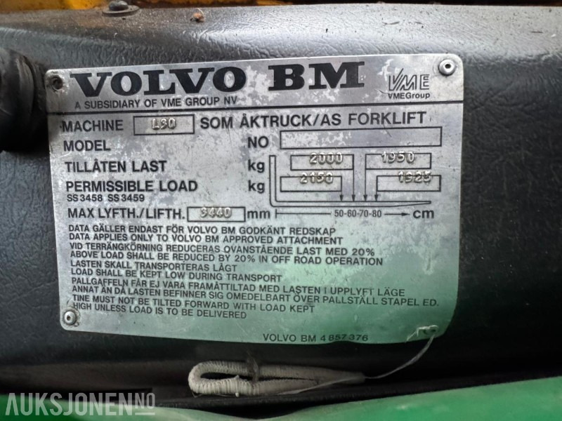 Ładowarka kołowa 1988 VOLVO BM L30 HJULLASTER, SENTRALSMØRING, VEKTSYSTEM