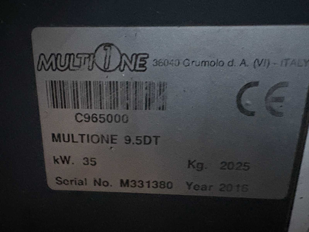 Ładowarka kołowa 2016 MULTIONE 9.5DT SHOVEL TO RESTORE