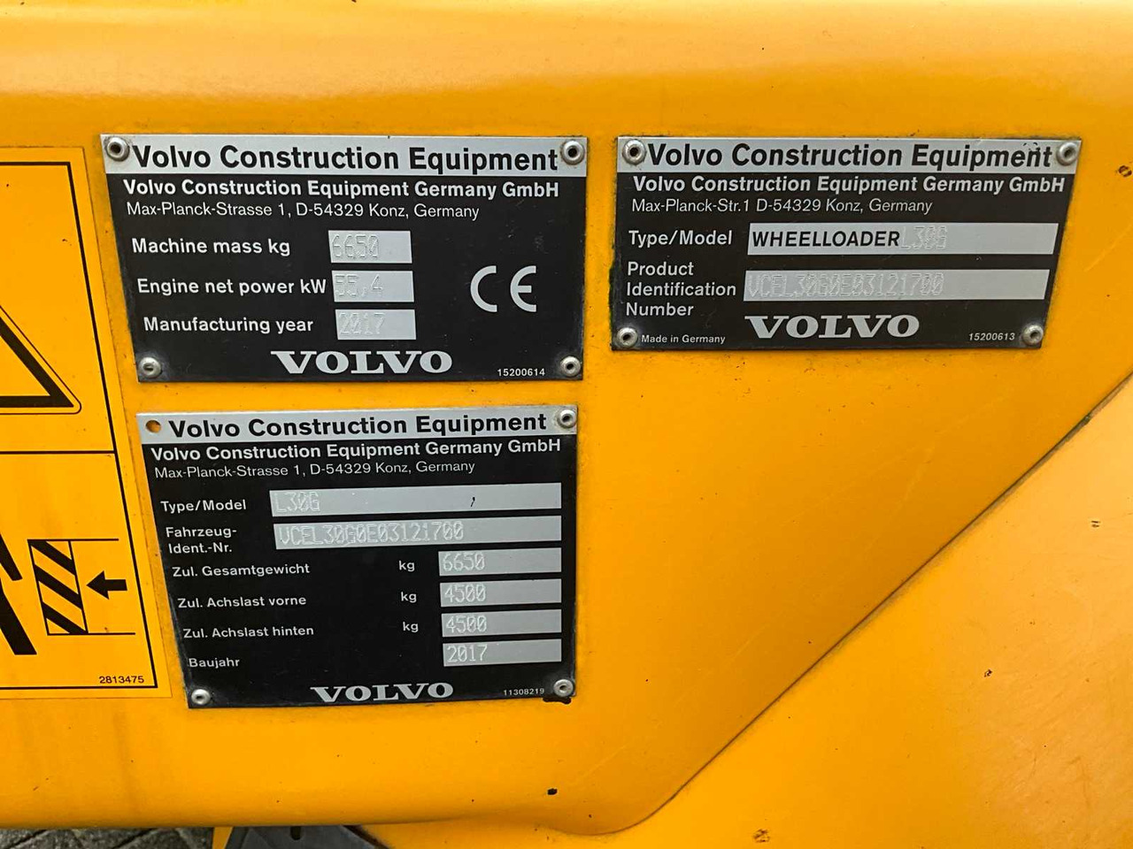 Ładowarka kołowa 2017 VOLVO L30G SHOVEL