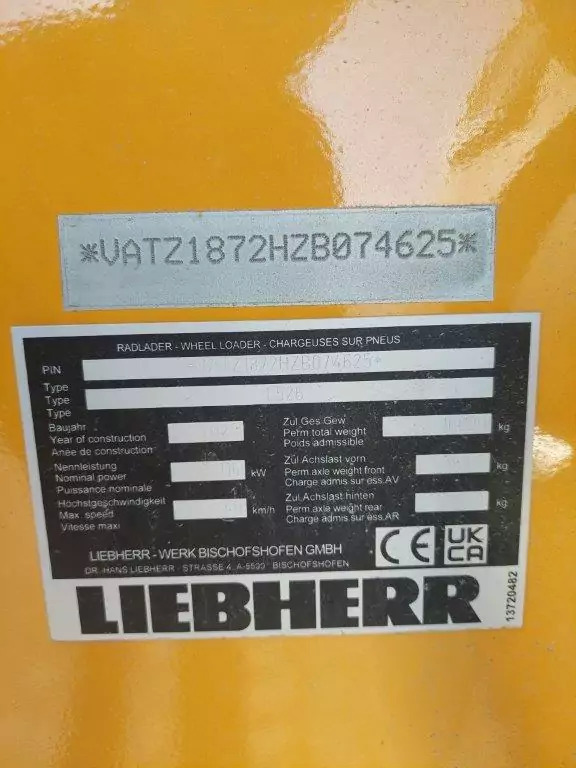 Ładowarka kołowa 2023 Liebherr L 526 Stereo G8.0-D V