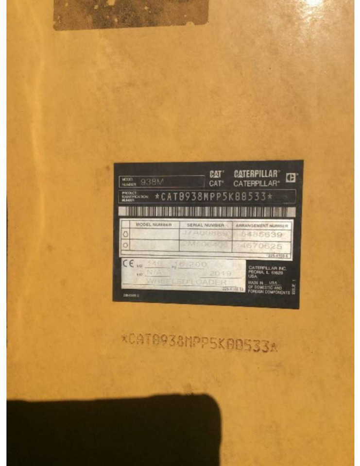 Ładowarka kołowa CAT 938M