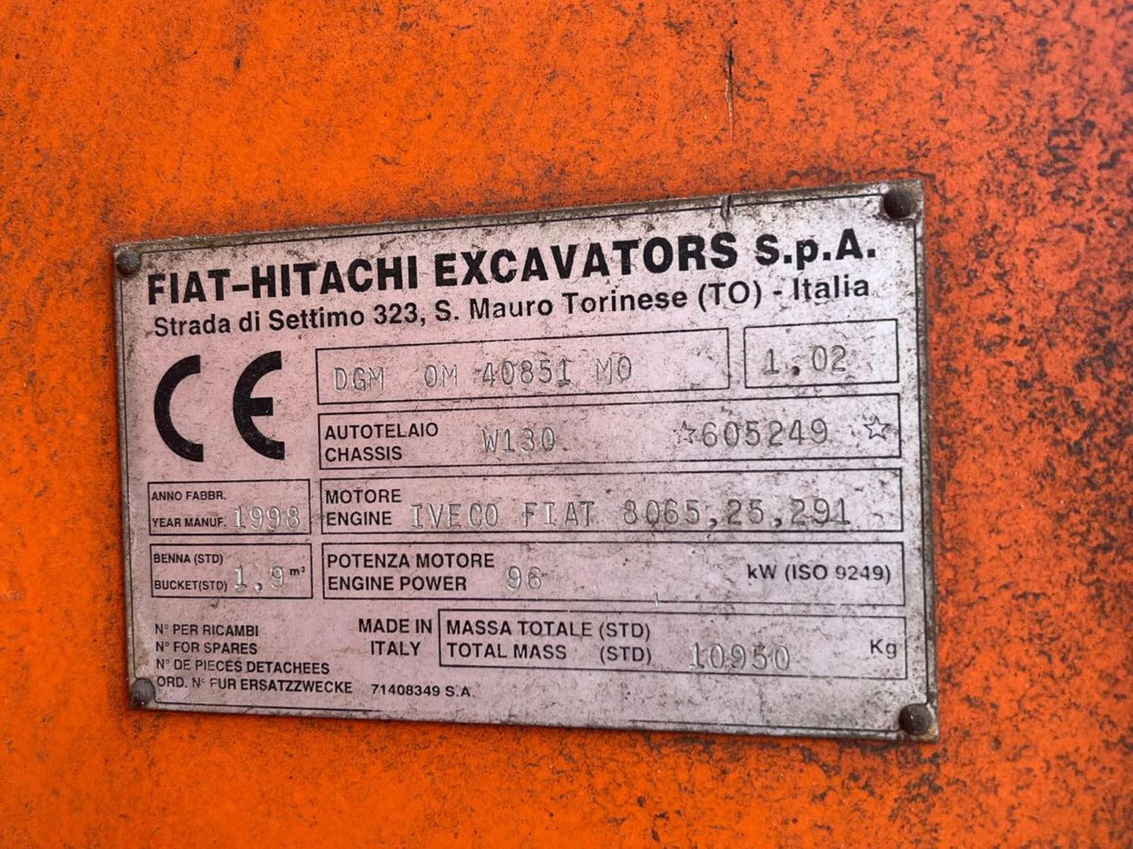 Ładowarka kołowa FIAT HITACHI W130