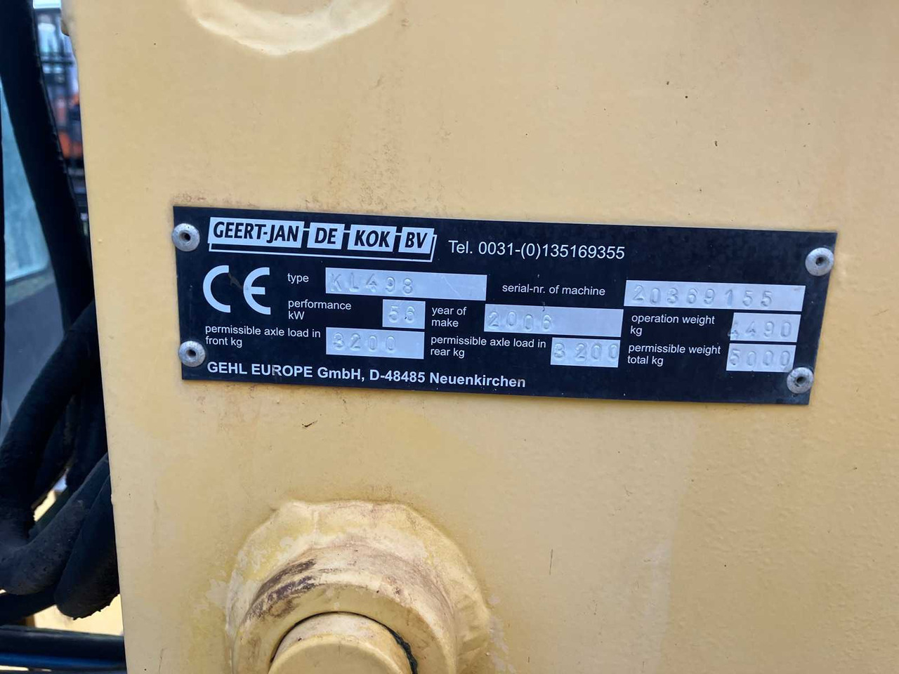 Ładowarka kołowa GEHL EUROPE - 2006 - KL498 - SHOVEL