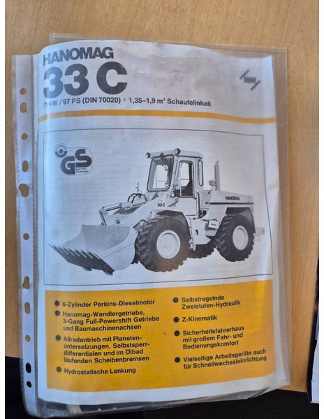 Ładowarka kołowa Hanomag 33 D //forks / Bucket//