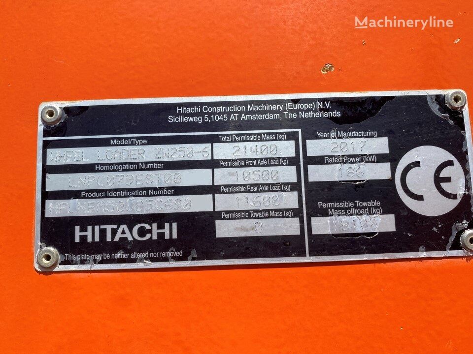 Ładowarka kołowa Hitachi ZW 250-6