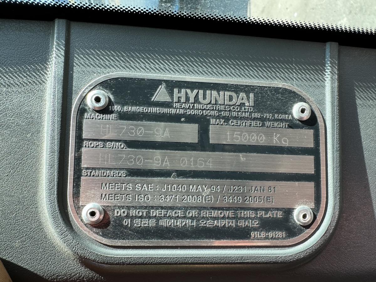 Ładowarka kołowa Hyundai HL730-9A 4X4 Radlader Mulch-/Klappschaufel KLIMA A/C