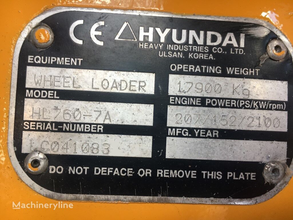 Ładowarka kołowa Hyundai HL760-A