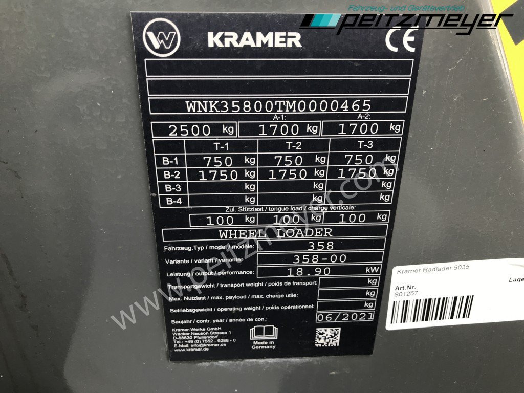 Ładowarka kołowa KRAMER RADLADER 5035 / 358 Schaufel+Palettengabel