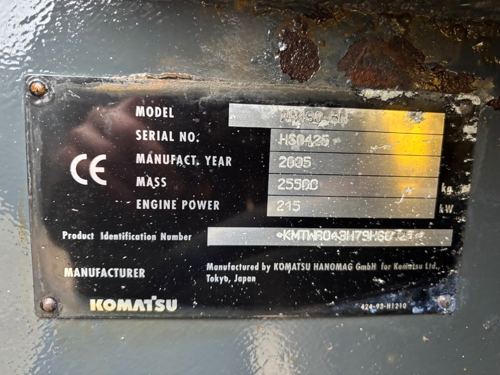 Ładowarka kołowa Komatsu WA 480-5 - WA 480-5H - WA470-5 - WA 480