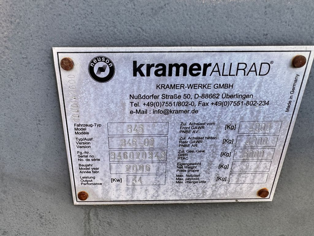 Ładowarka kołowa Kramer 850  Palettengabel und Schaufel