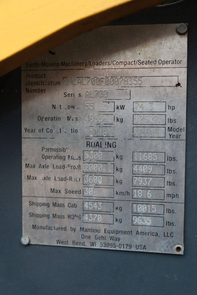 Ładowarka kołowa Mustang AL 708