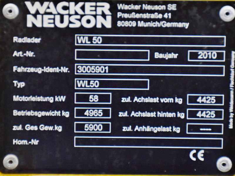 Ładowarka kołowa Neuson WACKER WL 50 * TOPZUSTAND