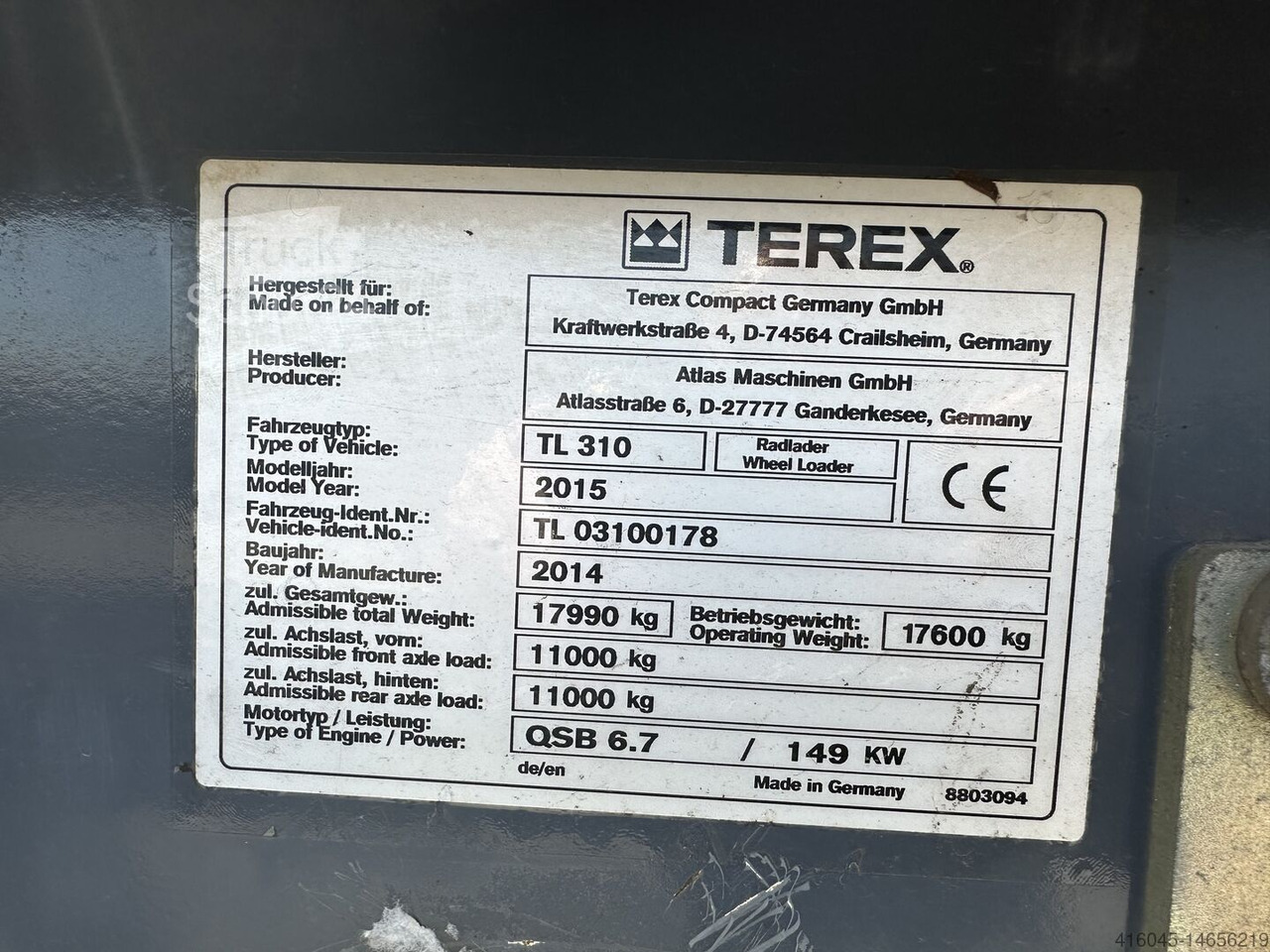 Ładowarka kołowa Terex TL 310