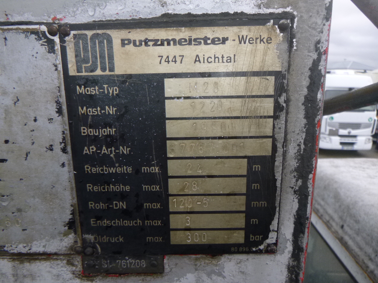 Pompa do betonu Mercedes 1922 4x2 Putzmeister concrete pump: zdjęcie 6