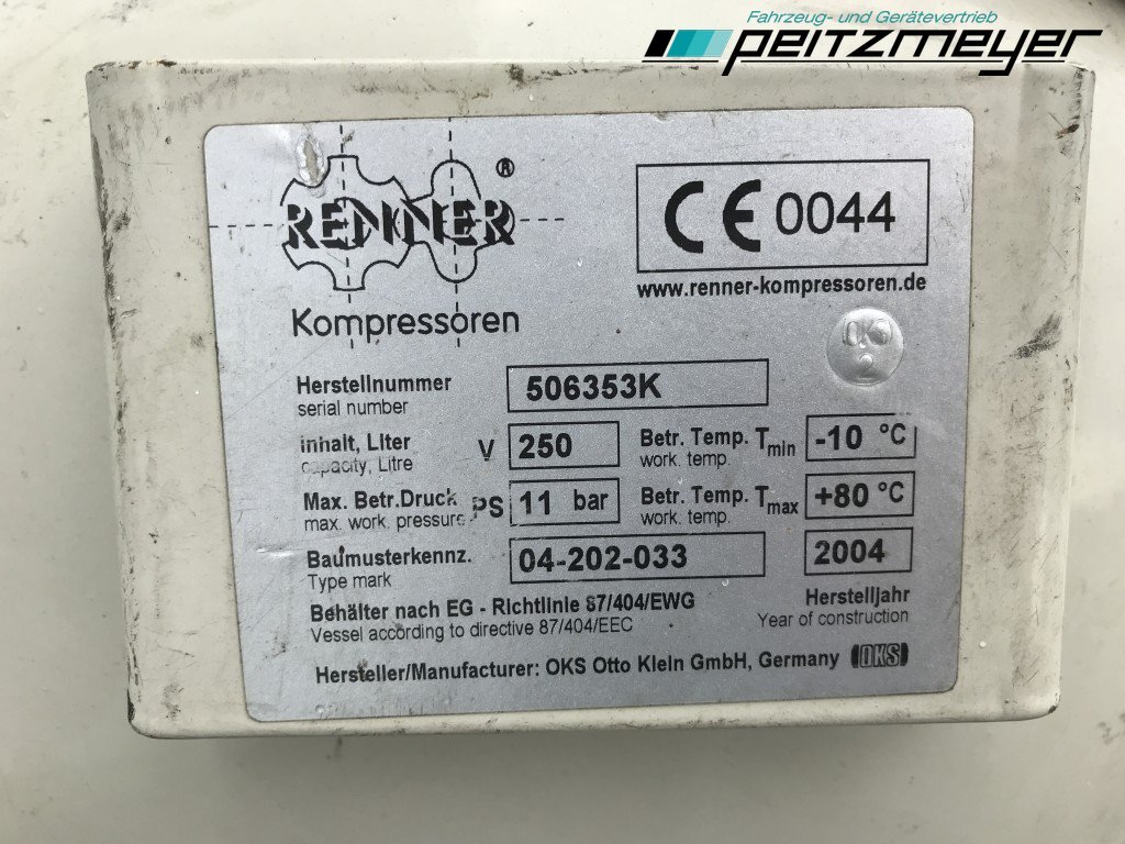 Sprężarka powietrza Renner Kompressor RSD 7.5 10 bar / 950 L pro Min. / 7,5 KW: zdjęcie 9
