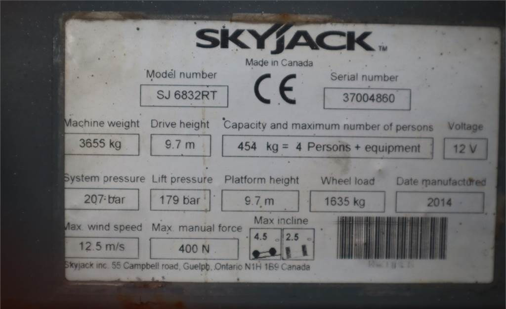 Podnośnik nożycowy SkyJack SJ6832 Diesel, 4x4 Drive, 11.6m Working Height, 45: zdjęcie 6