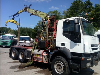 Przyczepa leśna, Samochod ciężarowy z HDS dla transportowania drewna Iveco TRAKKER 6X4 LOGLIFT F241SL: zdjęcie 1