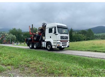 Przyczepa leśna, Samochod ciężarowy z HDS MAN tga 430 do drewna dłużycy lasu Loglift epsilon doll huttner 6x4: zdjęcie 1
