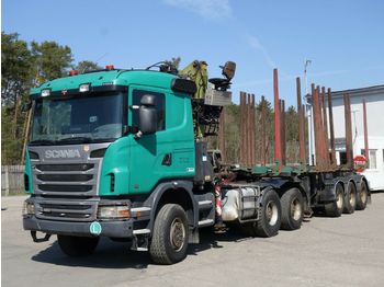 Przyczepa leśna, Samochód ciężarowy Scania G480 6x6 + Doll: zdjęcie 1