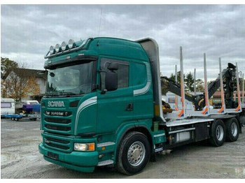 Przyczepa leśna, Samochod ciężarowy z HDS Scania R480 Holztransporter Euro 5 Kesla m. Menke -Janzen Exte (45): zdjęcie 1