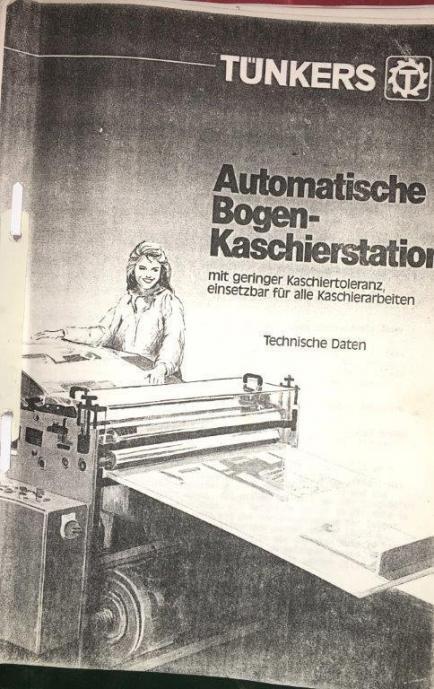 Maszyna drukarska Tünkers Vorwärts 1100 Kaschiermaschine: zdjęcie 4