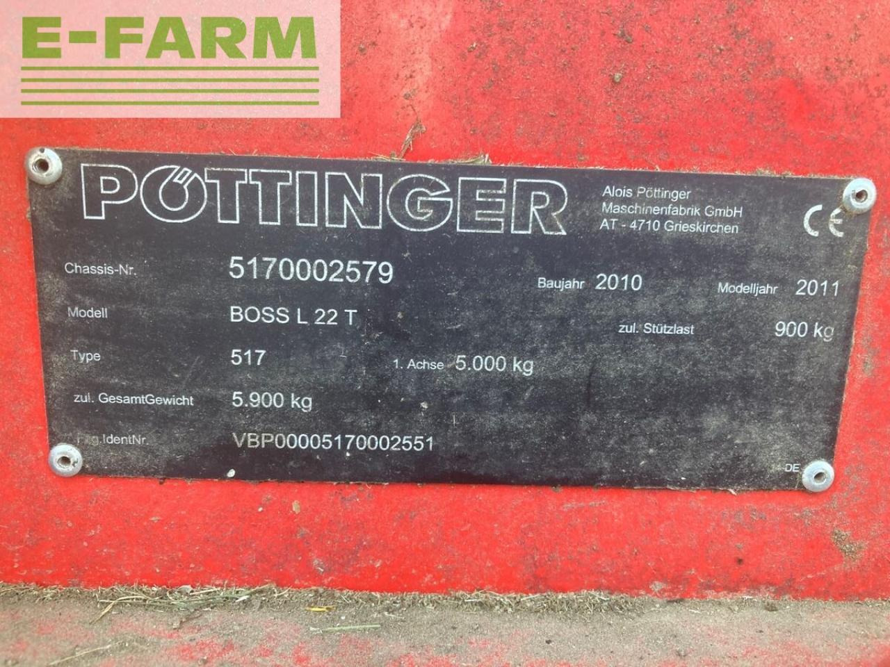 Przyczepa rolnicza wywrotka Pöttinger boss 22lt: zdjęcie 15