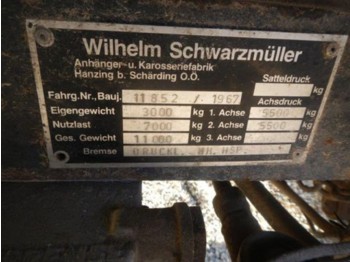 Schwarzmüller 2-Achsanhänger 2350x6000 Privatverkauf - Przyczepa rolnicza